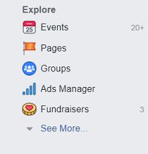 Facebook home page screenshot - Ads Manager