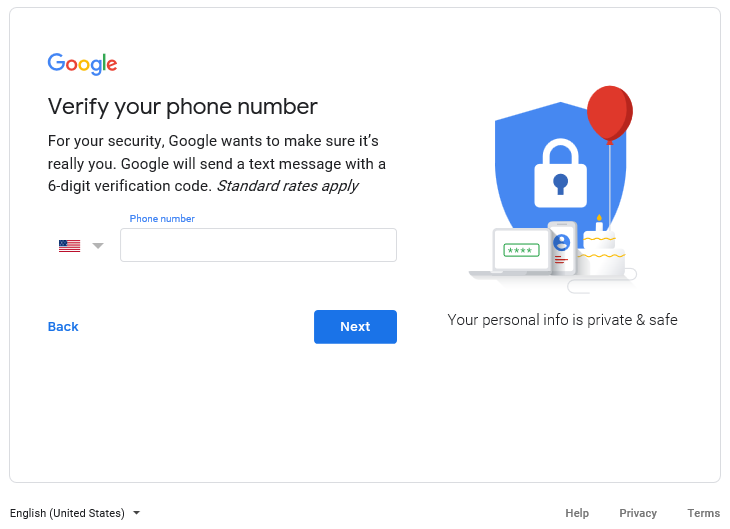 Google verify phone number